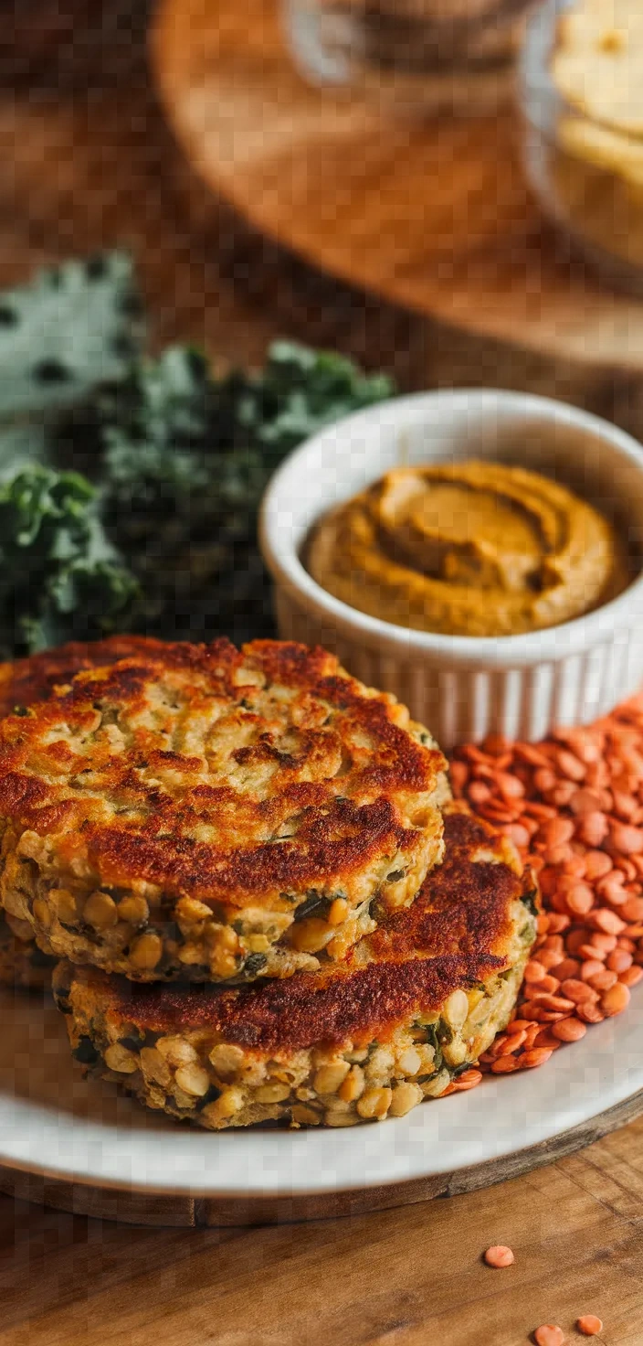 Amaranth Cakes W Lentils Kale Chipotle Aioli Recipe