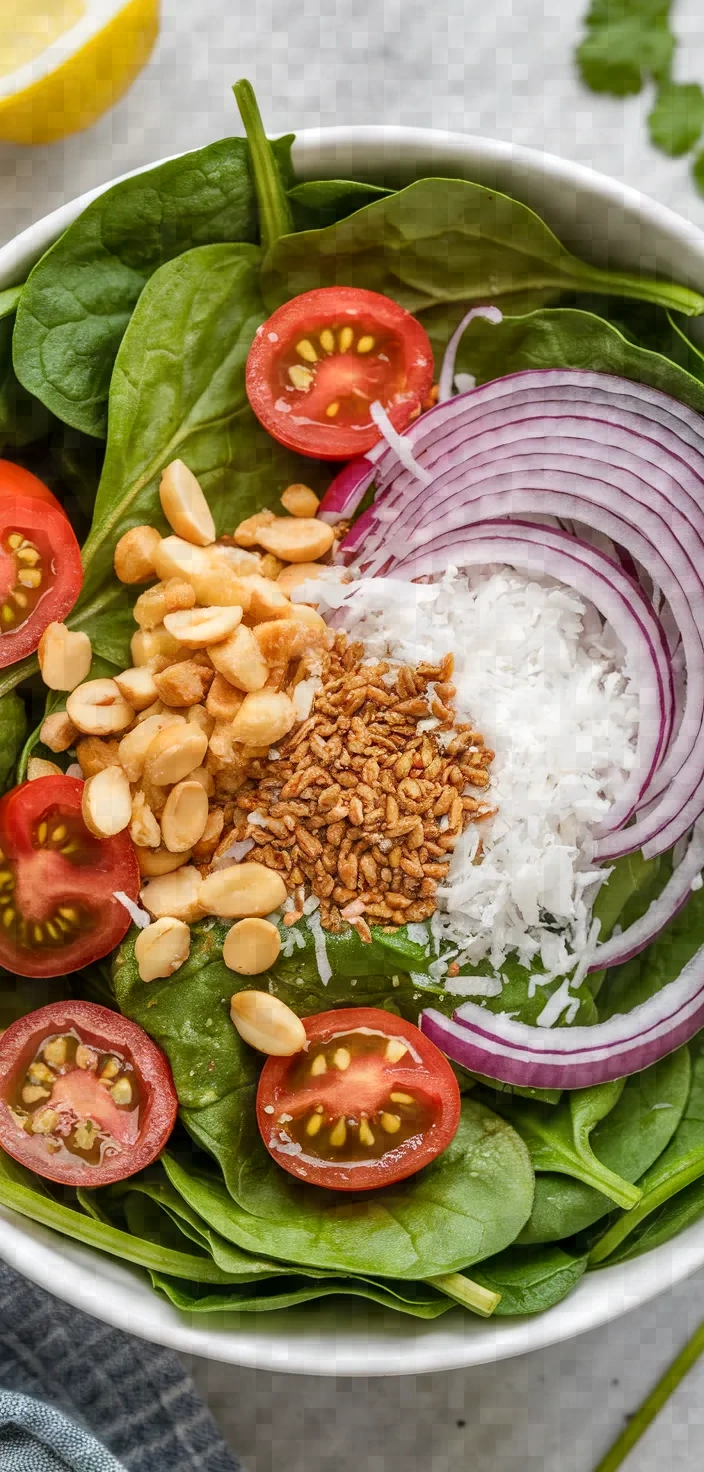 Ingredients photo for Indian Spinach Salad Recipe