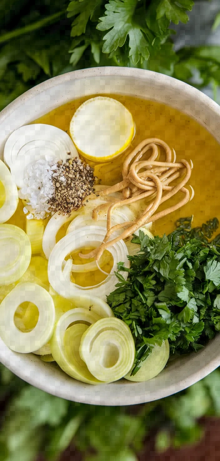 Ingredients photo for Lemony Leek Dressing Recipe