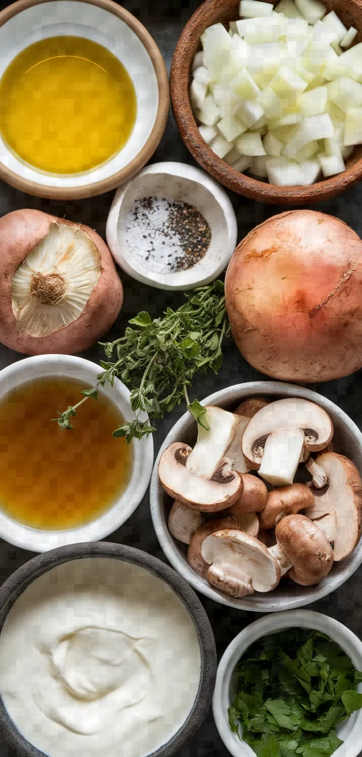 Ingredients photo for Mushroom Sunchoke Soup Recipe