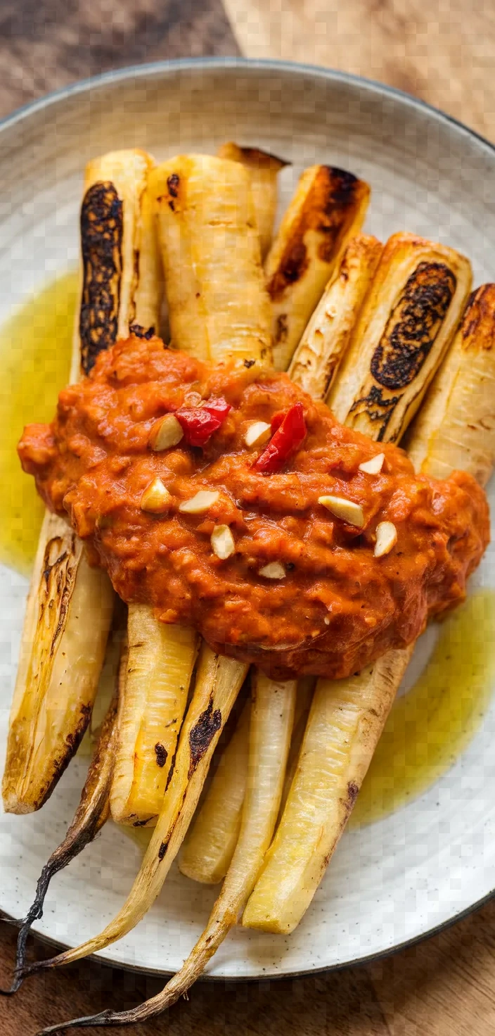 Roasted Parsnips With Romesco Sauce Recipe