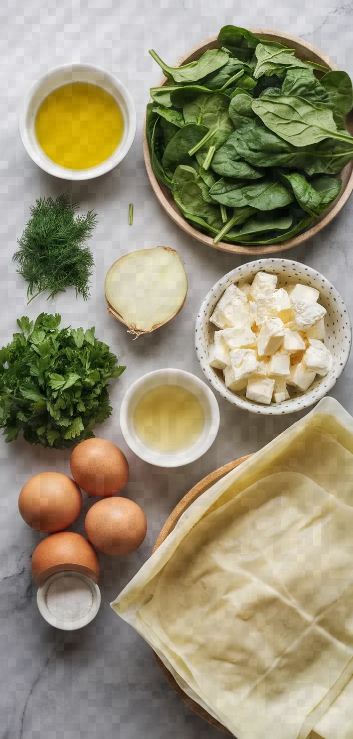 Ingredients photo for Spanakopita Pie Recipe