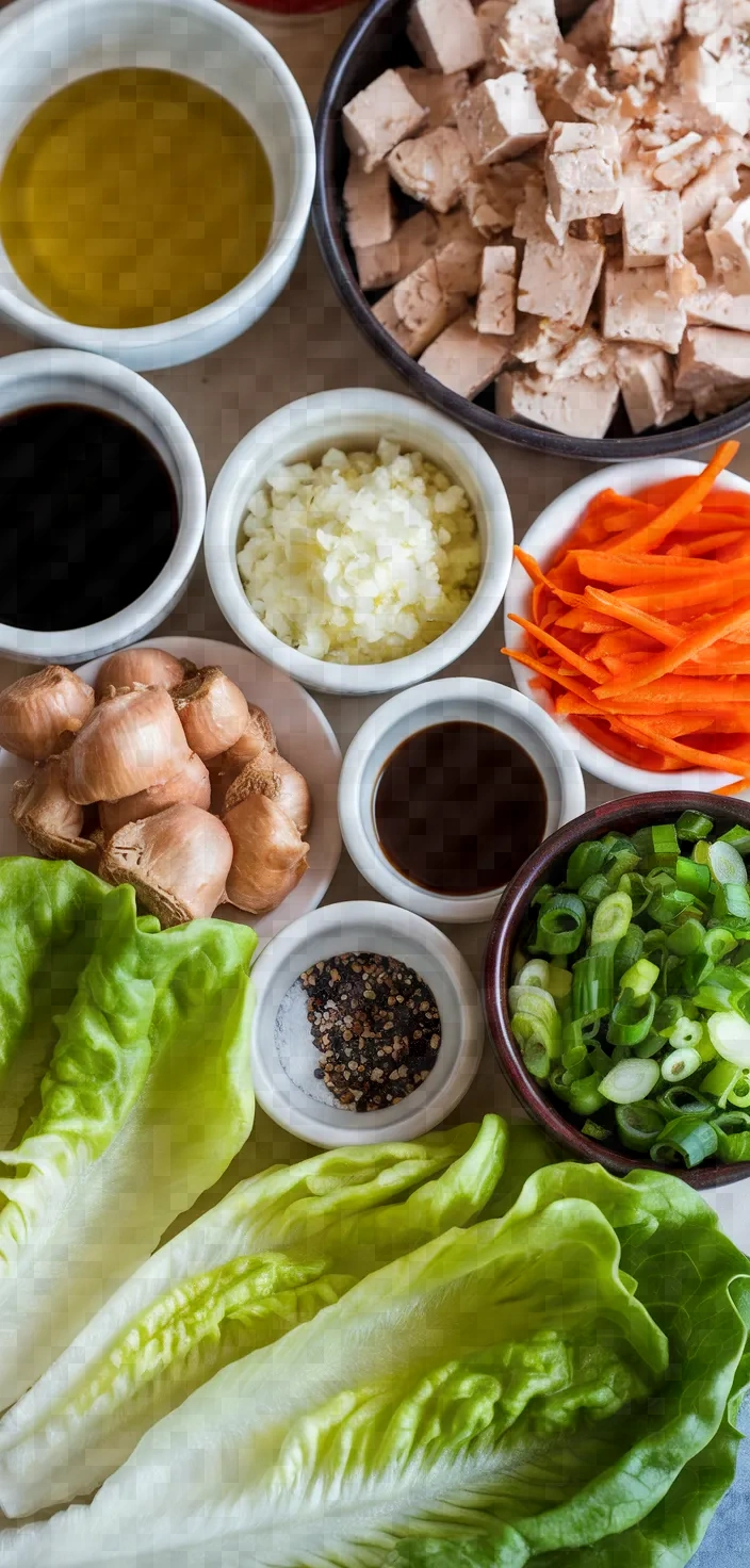 Ingredients photo for Vegan Lettuce Wraps Recipe