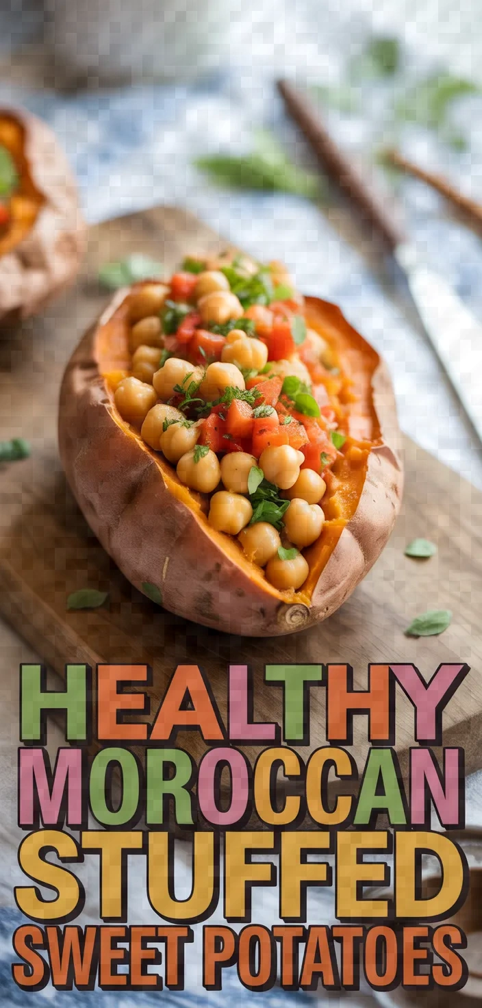 A photo of Healthy Moroccan Stuffed Sweet Potatoes Recipe