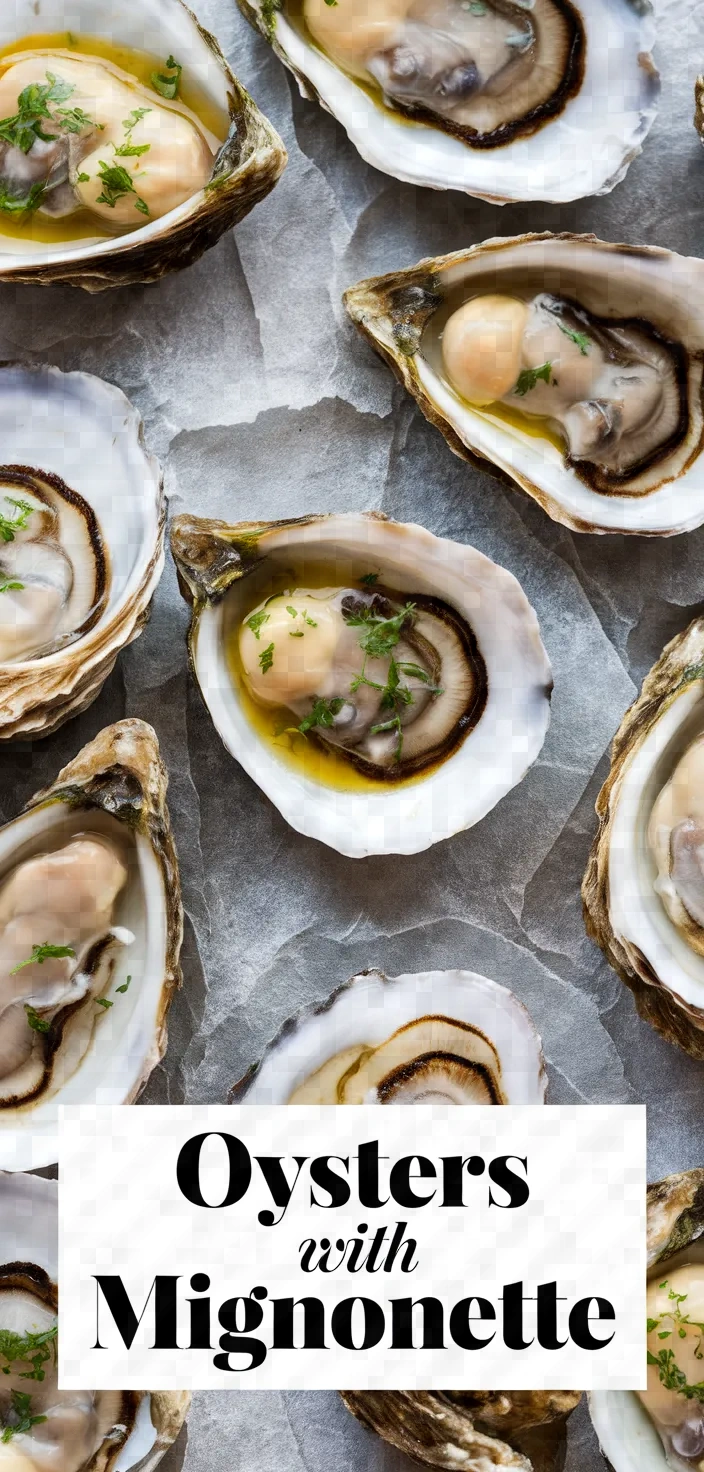 A photo of Oysters With Mustard Seed Mignonette Recipe