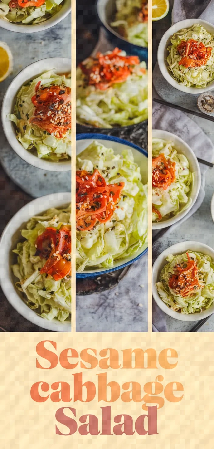 A photo of Sesame Cabbage Noodle Salad Recipe