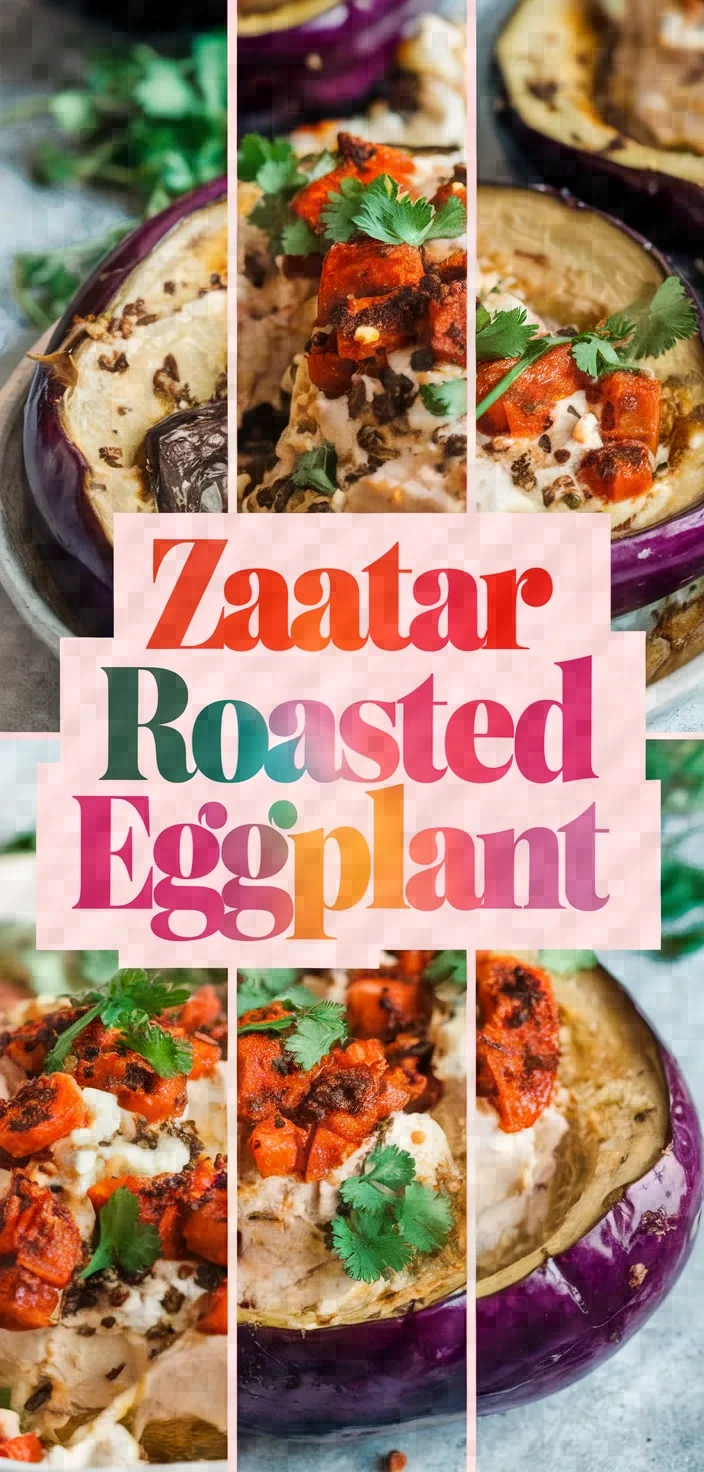 A photo of Zaatar Roasted Eggplant Recipe