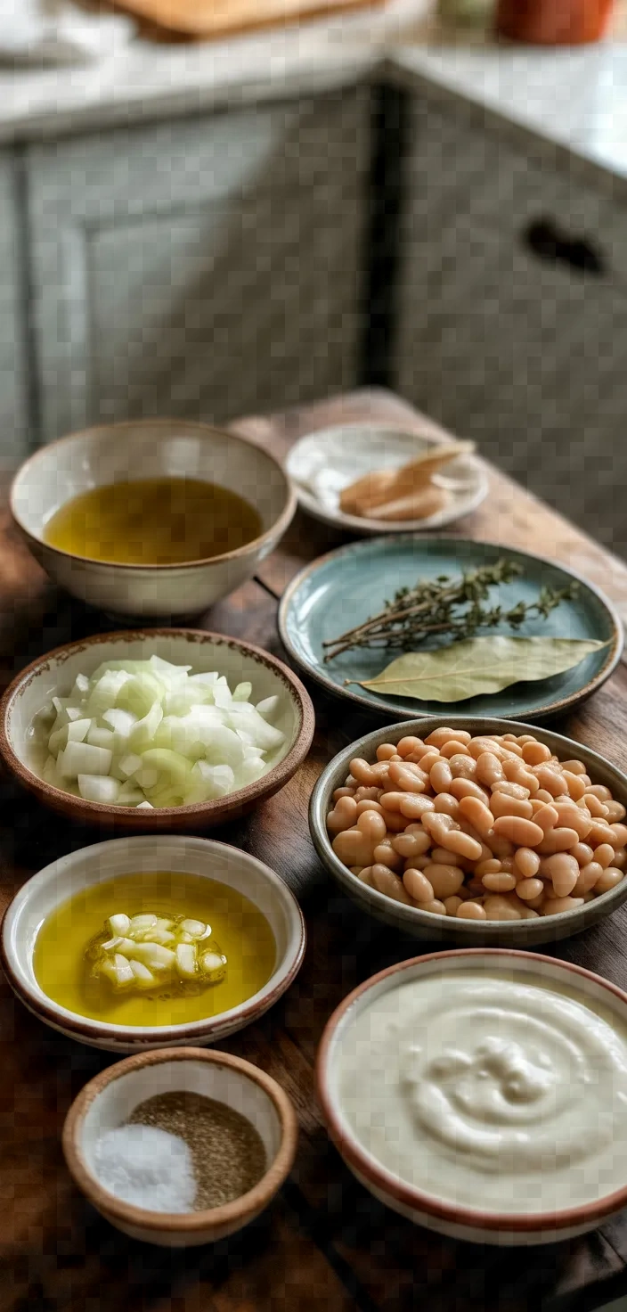 Ingredients photo for Creamy White Bean Soup Recipe