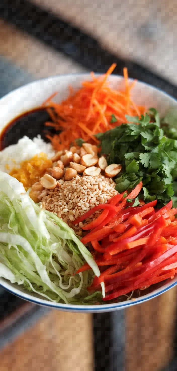 Ingredients photo for Sesame Cabbage Noodle Salad Recipe