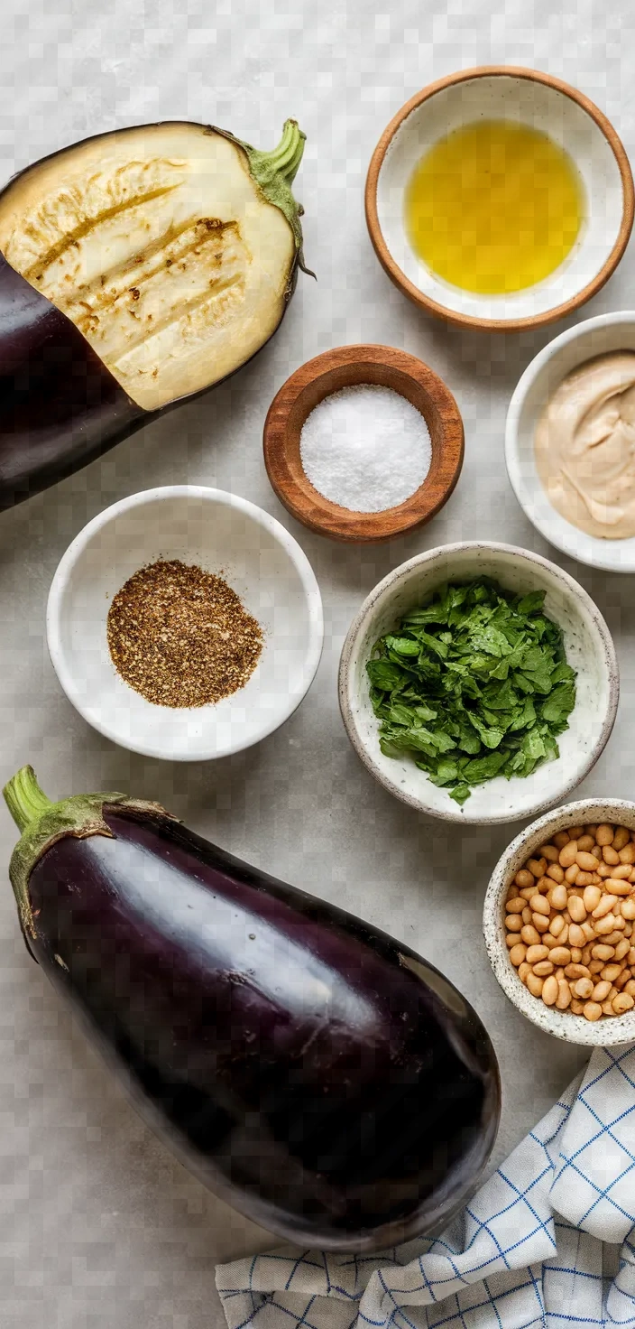 Ingredients photo for Zaatar Roasted Eggplant Recipe