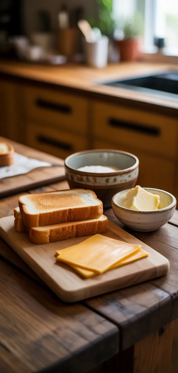 Ingredients photo for Air Fryer Grilled Cheese Recipe