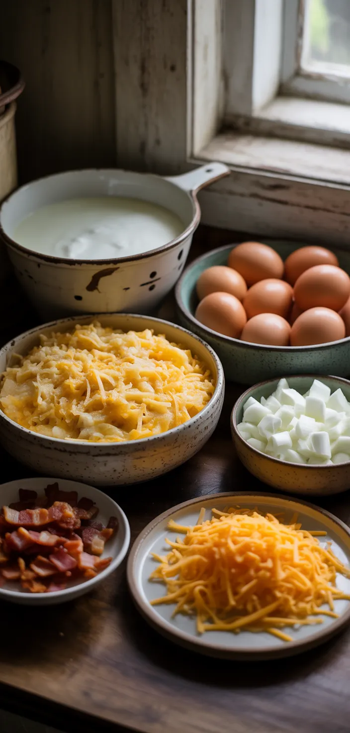 Ingredients photo for Hashbrown Breakfast Casserole Recipe