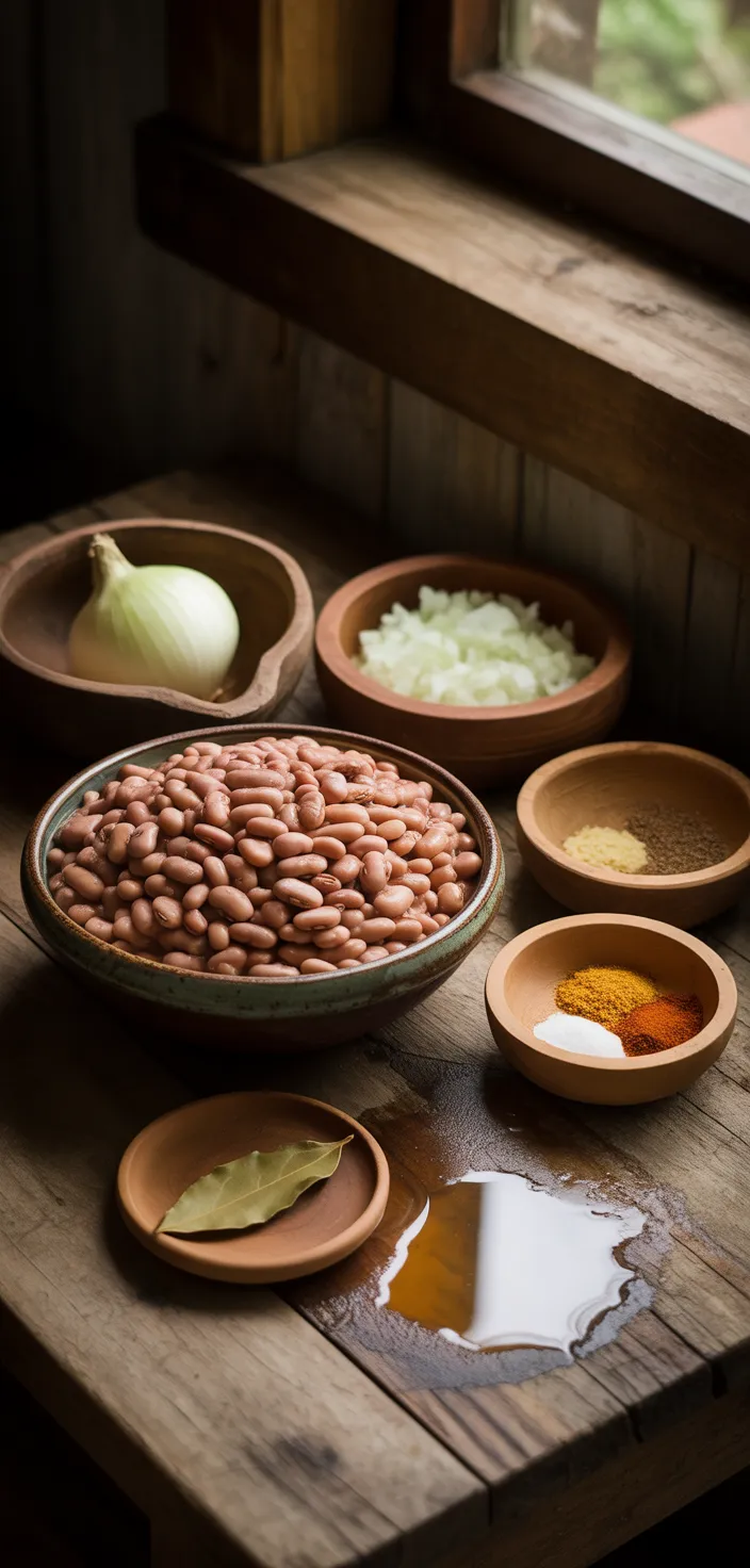 Ingredients photo for Mexican Style Crock Pot Refried Beans Recipe