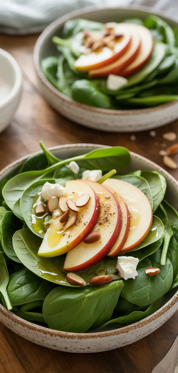 Ingredients photo for Apple Feta Spinach Salad Recipe