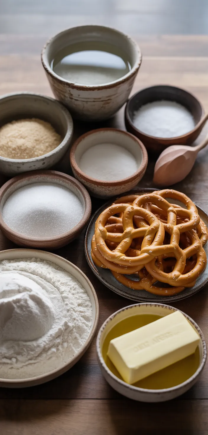 Ingredients photo for Auntie Anne's Mall Pretzels Copycat Recipe