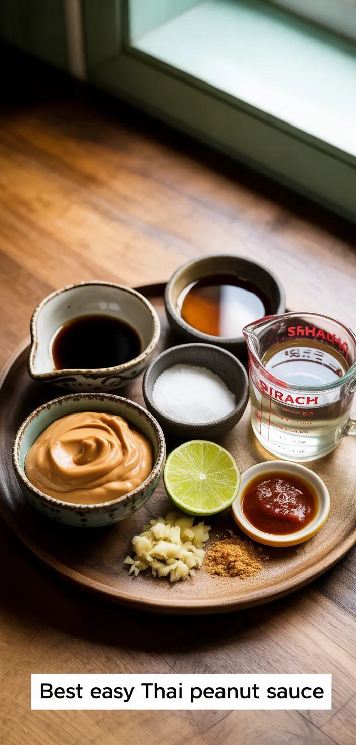 Ingredients photo for BEST Easy Thai Peanut Sauce Recipe