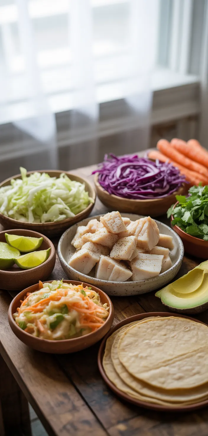 Ingredients photo for Baja Fish Tacos Recipe