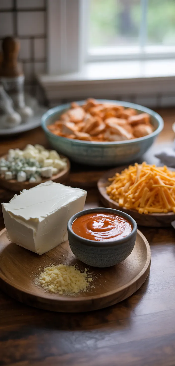 Ingredients photo for Buffalo Chicken Dip Recipe