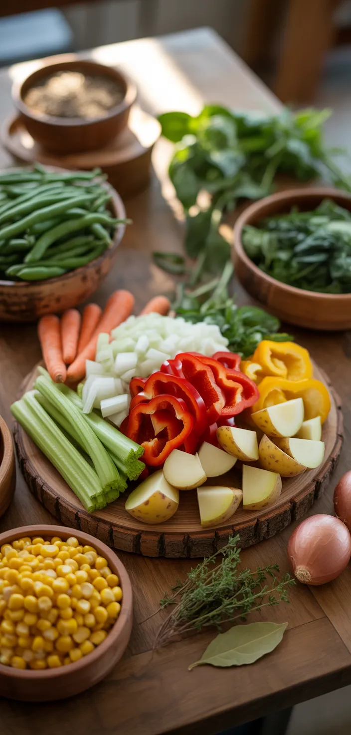 Ingredients photo for Easy Vegetable Soup Recipe