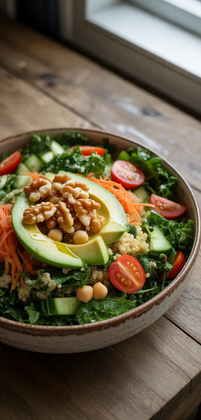 Ingredients photo for Fresh Healthy Kale Quinoa Salad Recipe