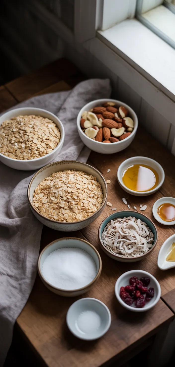 Ingredients photo for Homemade Healthy Granola Recipe