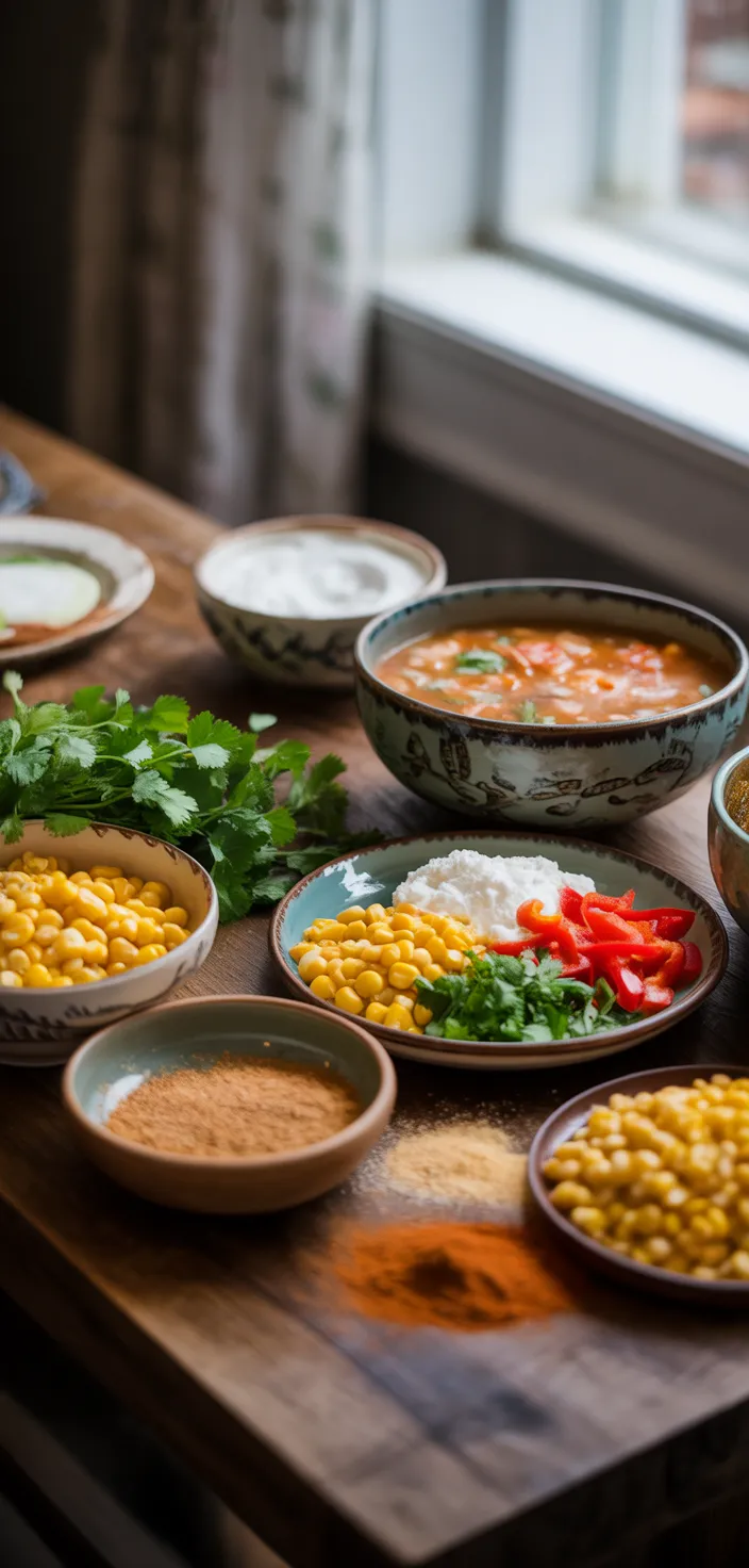 Ingredients photo for Mexican Street Corn White Chicken Chili Recipe