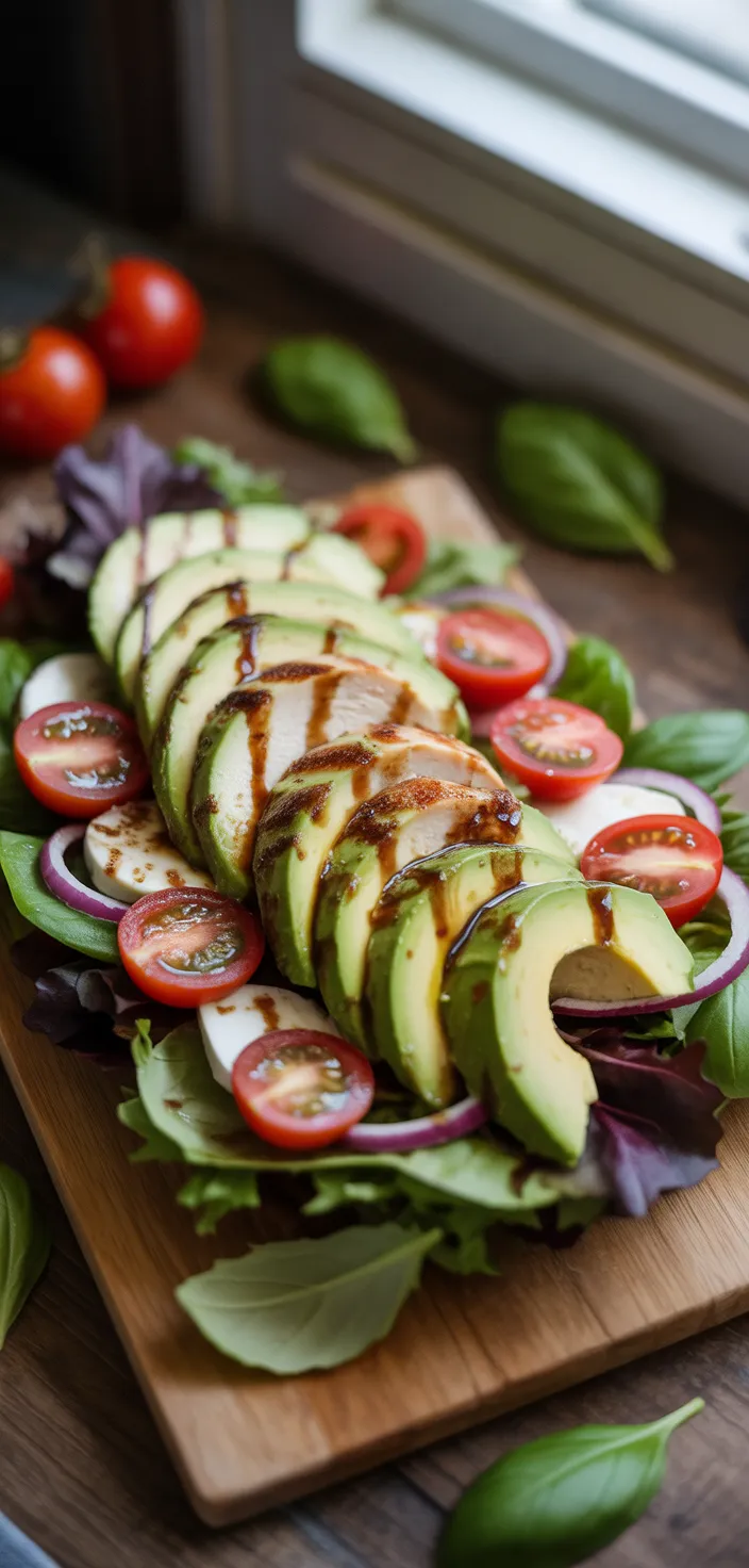 Ingredients photo for Chicken Avocado Caprese Salad Recipe