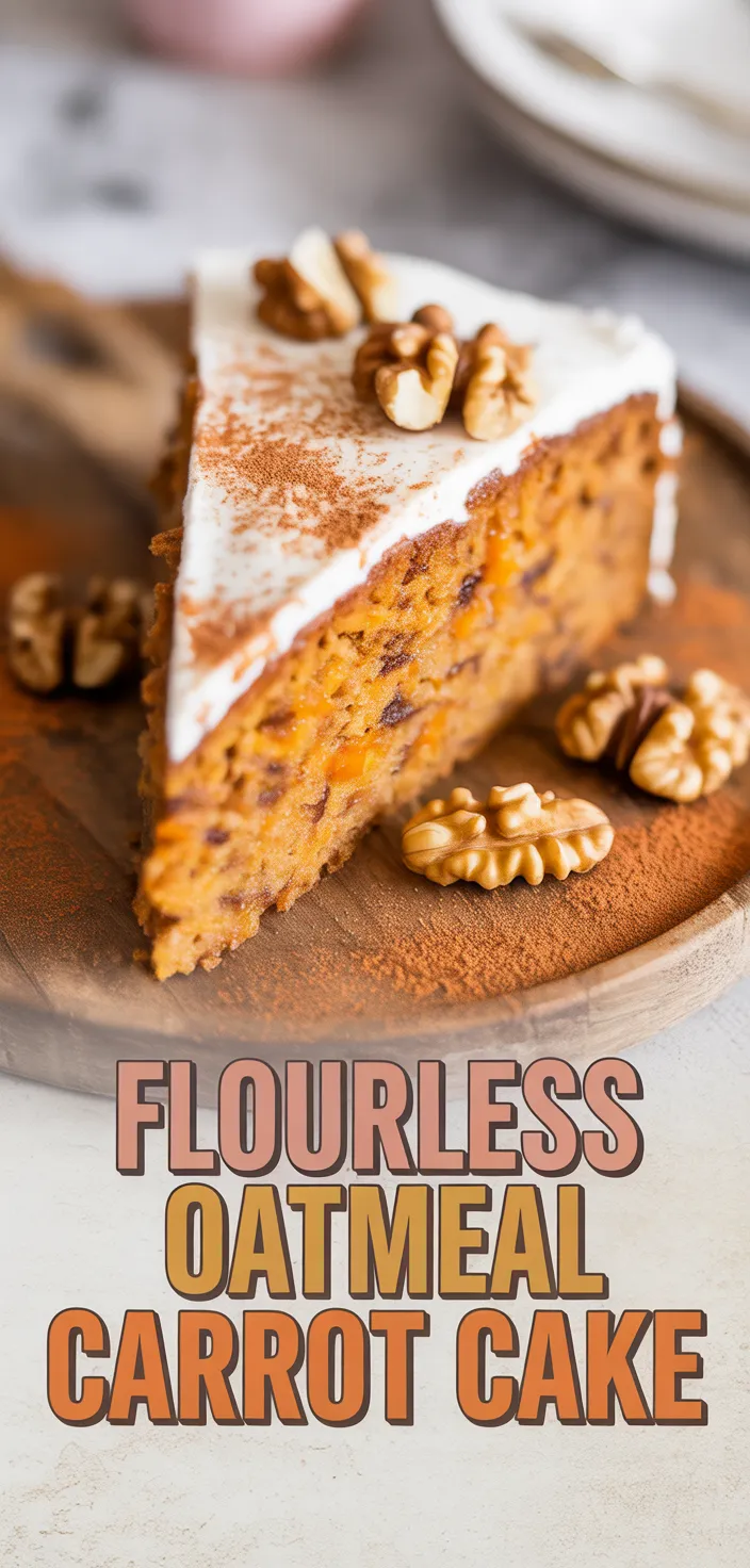 A photo of Easy Flourless Oatmeal Carrot Cake Recipe