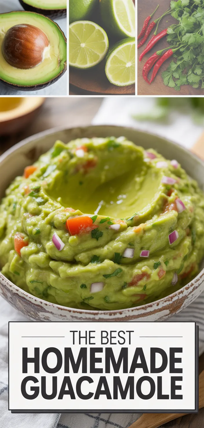 A photo of The Best Homemade Guacamole Recipe