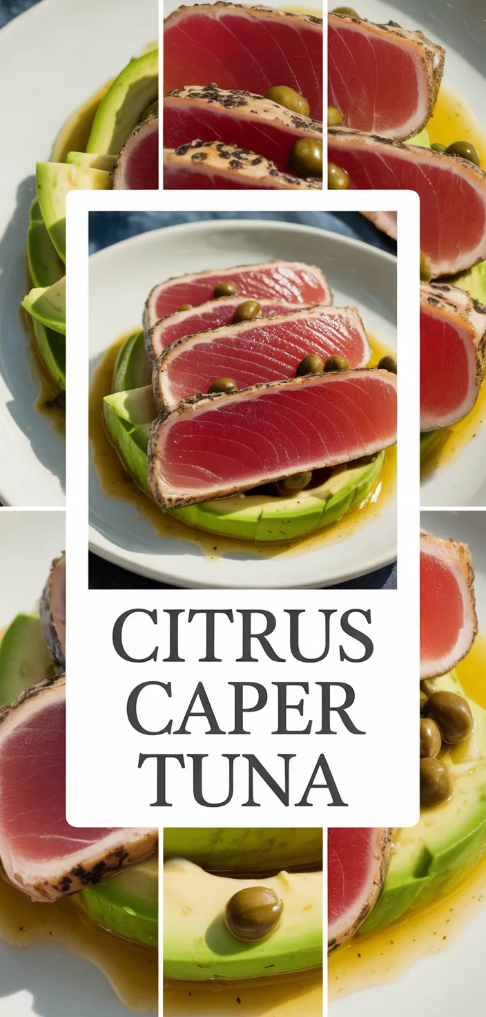A photo of Tuna Crudo With Citrus Caper Vinaigrette Recipe