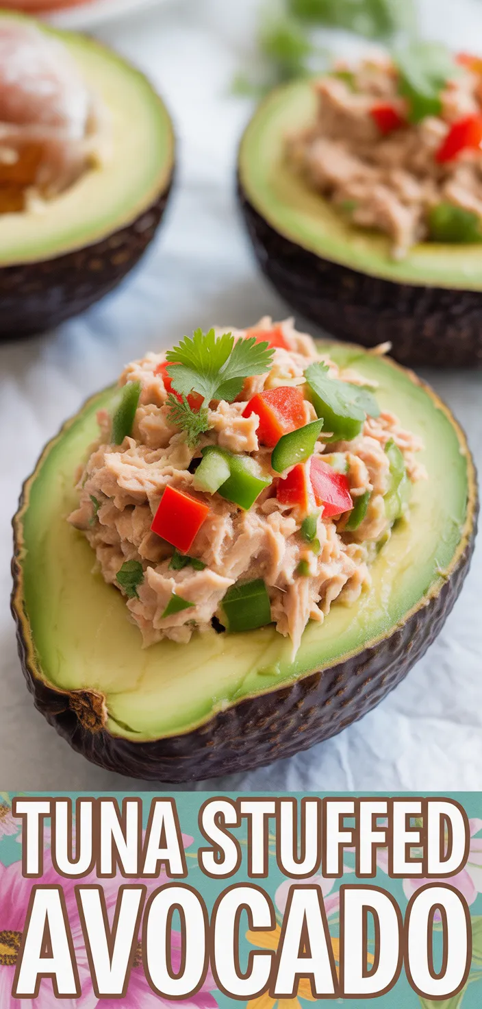 A photo of Tuna Stuffed Avocado Recipe