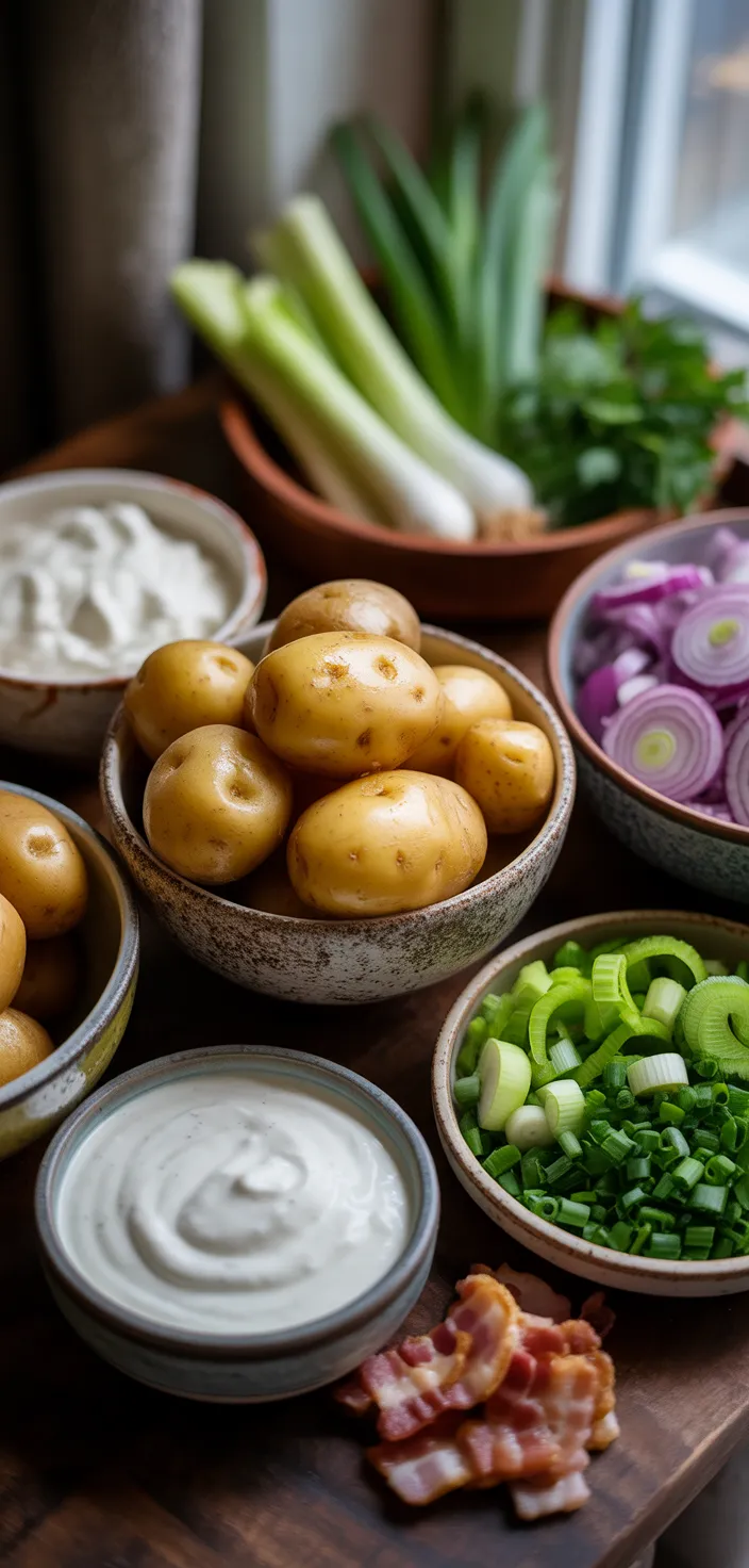Ingredients photo for Crispy Potato Salad Recipe