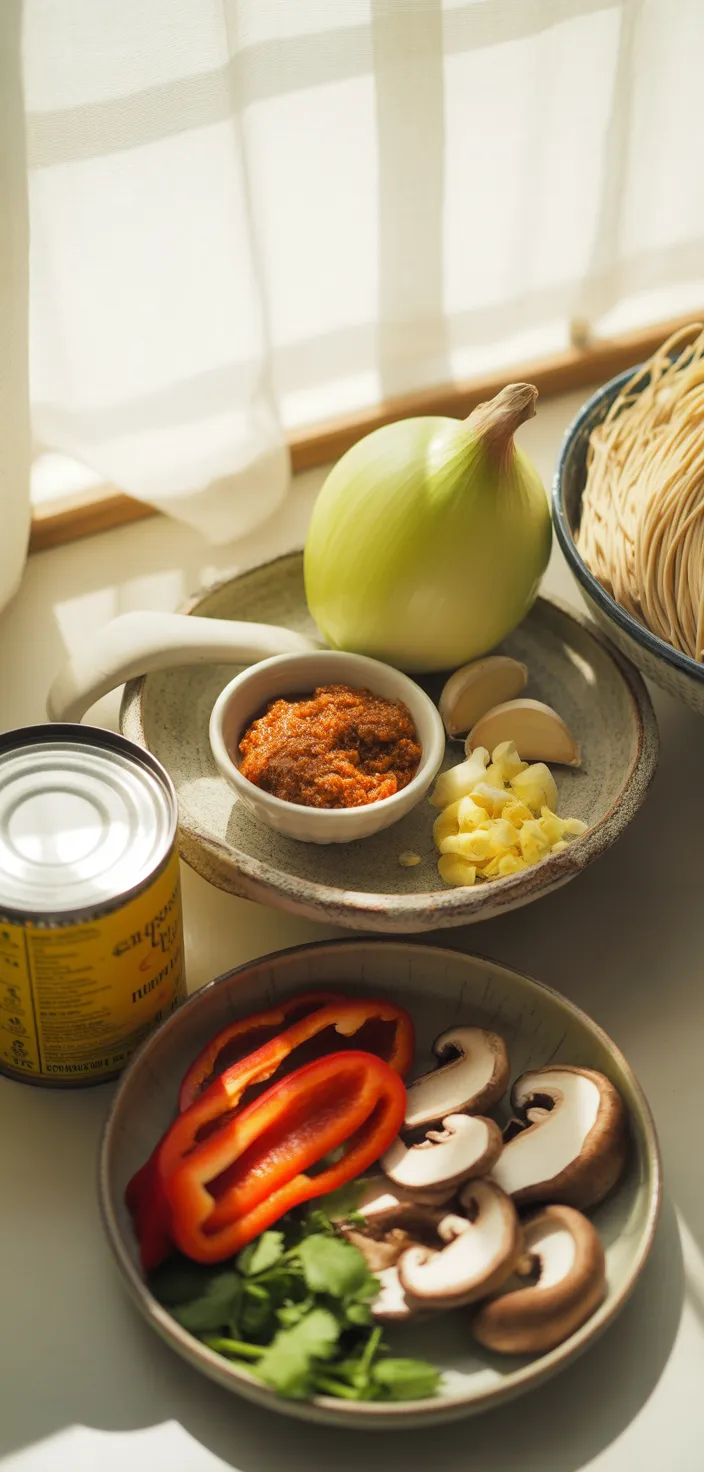 Ingredients photo for Curry Noodle Soup Recipe