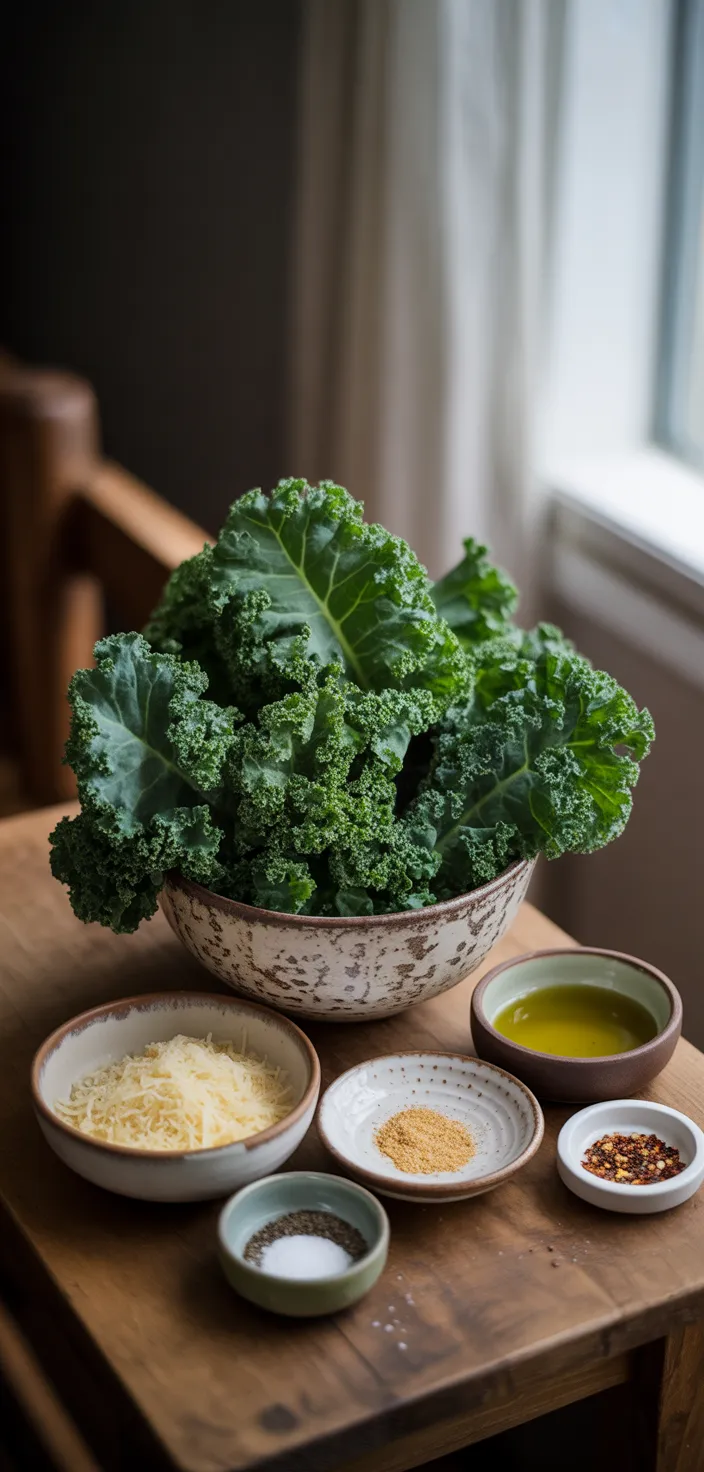 Ingredients photo for Easy Homemade Kale Chips Recipe