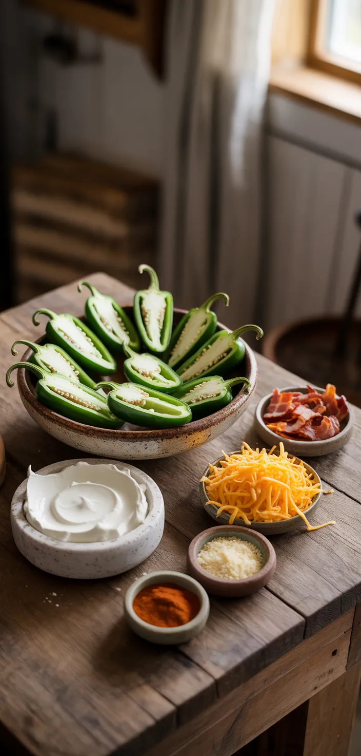 Ingredients photo for Jalapeno Poppers With Bacon Recipe