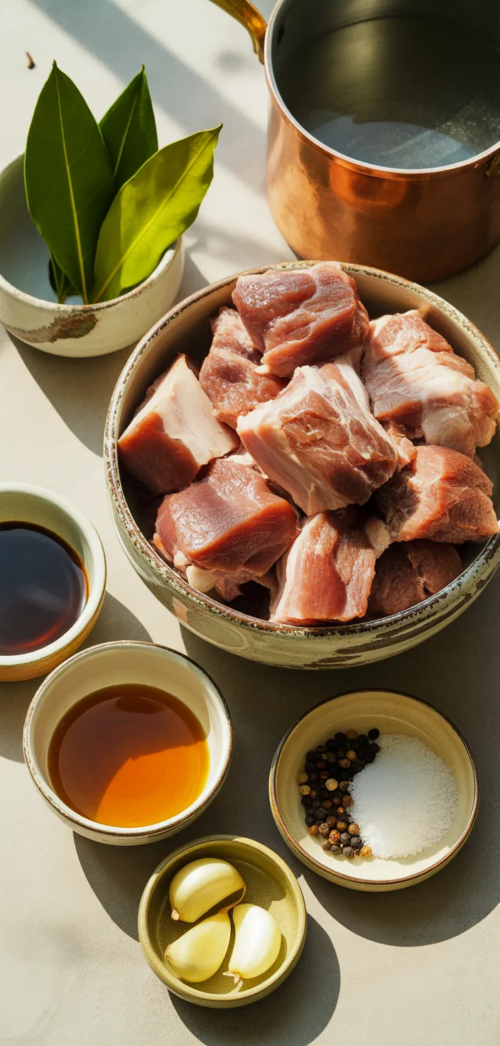 Ingredients photo for Pork Adobo (Filipino Style) Recipe