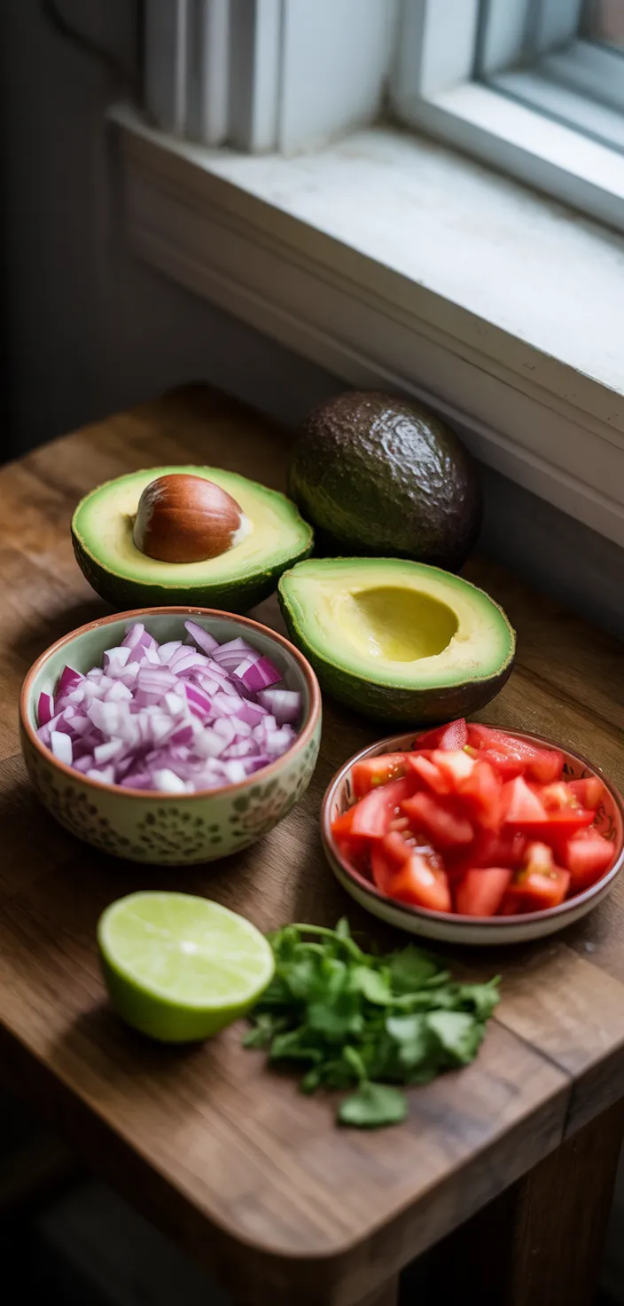 Ingredients photo for The Best Homemade Guacamole Recipe