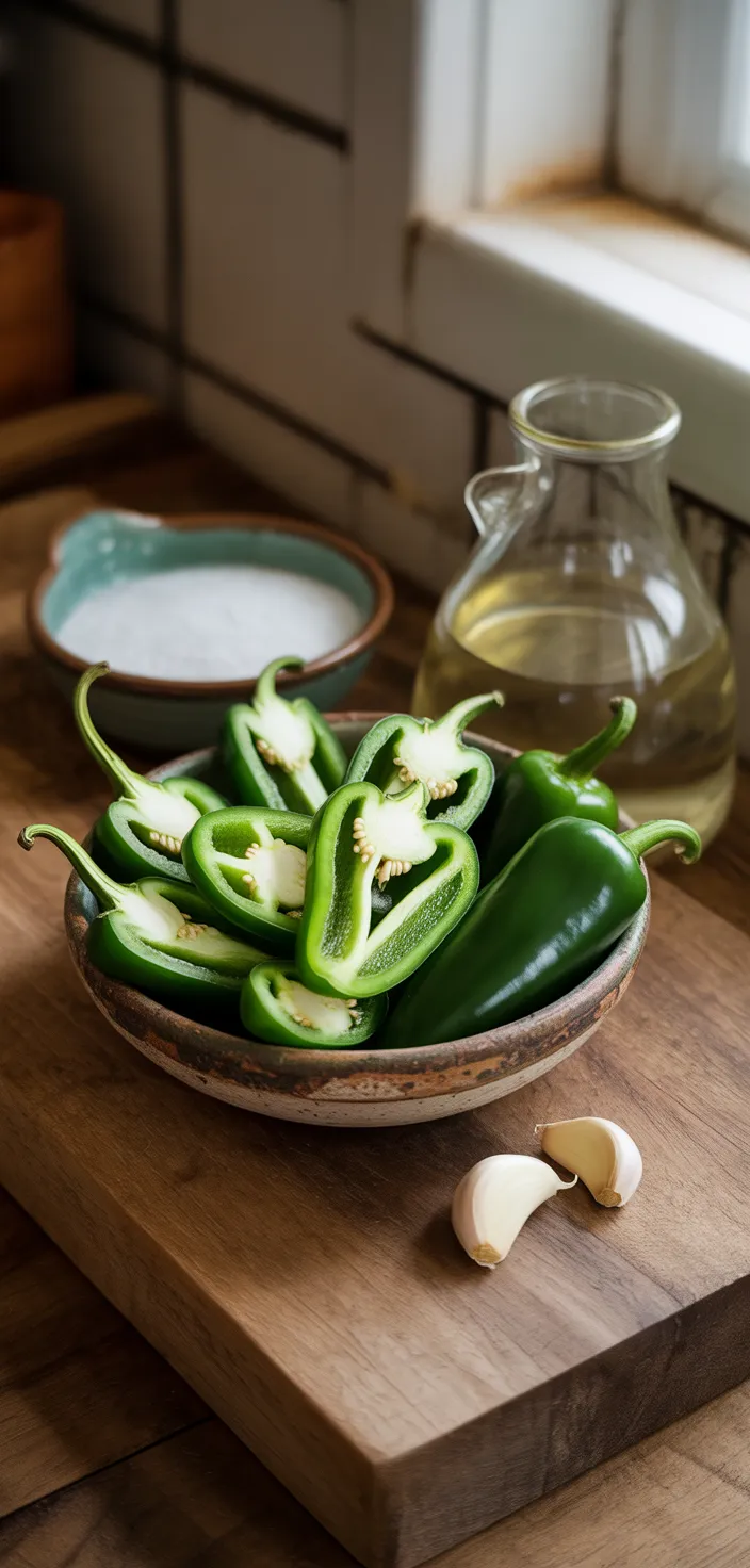 Ingredients photo for The Best Homemade Pickled Jalapeños Recipe