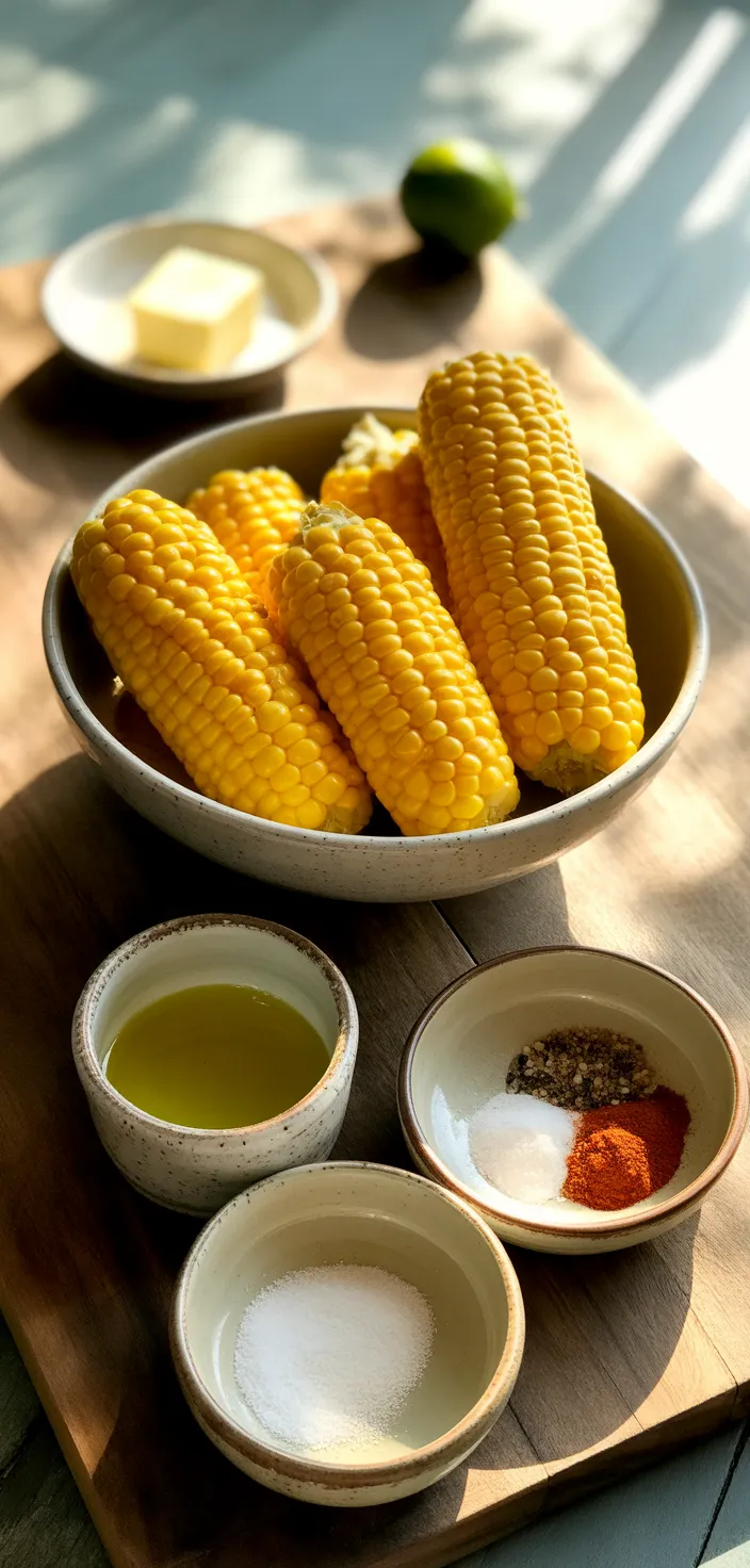 Ingredients photo for The Most Amazing Oven Roasted Corn Recipe
