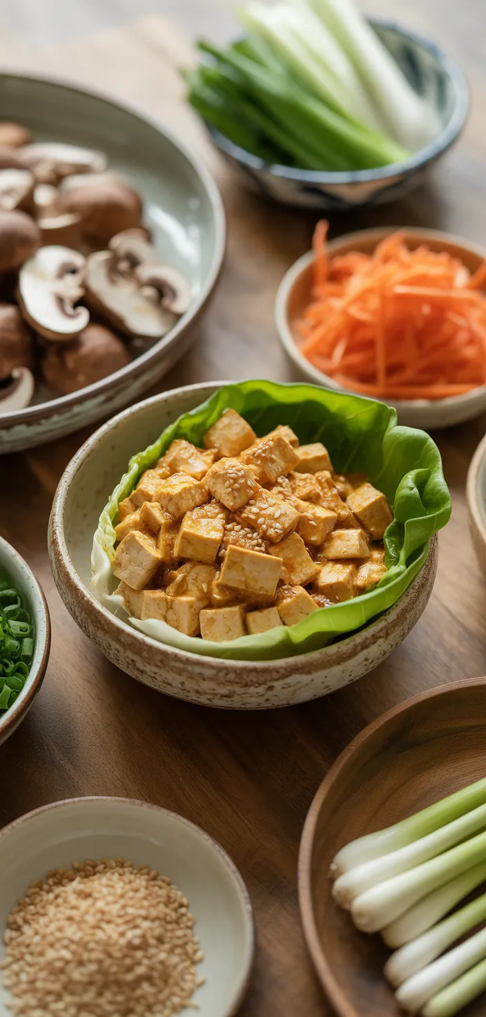 Ingredients photo for Tofu Lettuce Wraps Recipe