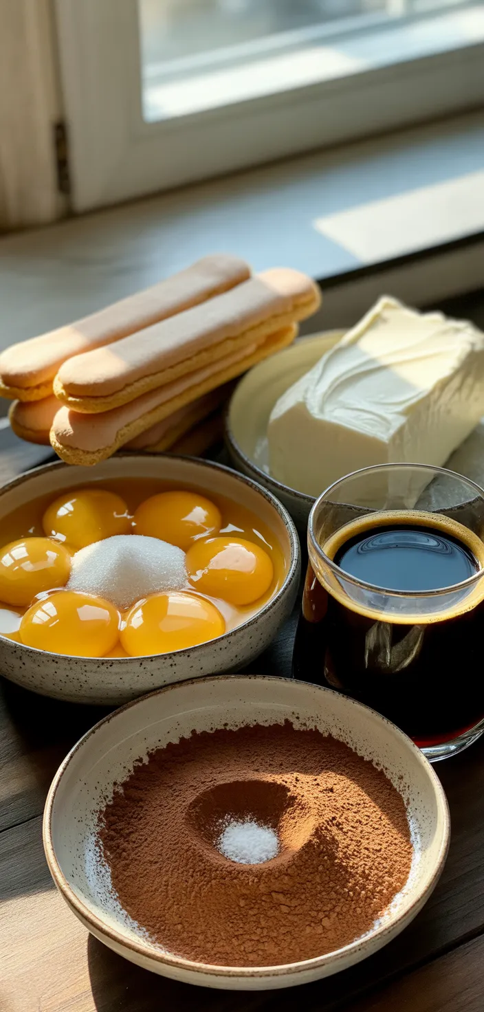 Ingredients photo for Traditional Italian Tiramisu Recipe
