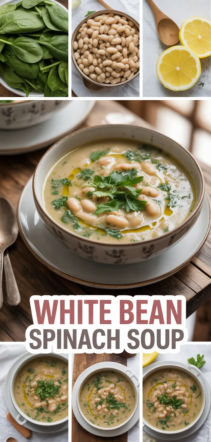 White Kidney Bean And Spinach Soup Recipe