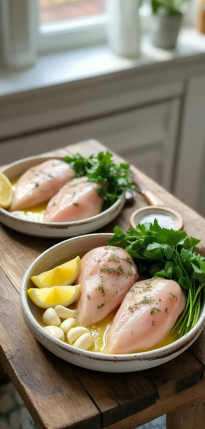 Ingredients photo for Garlic Butter Baked Chicken Breast Recipe