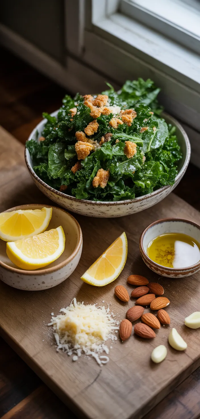 Ingredients photo for Lemon Parm Kale Salad Recipe